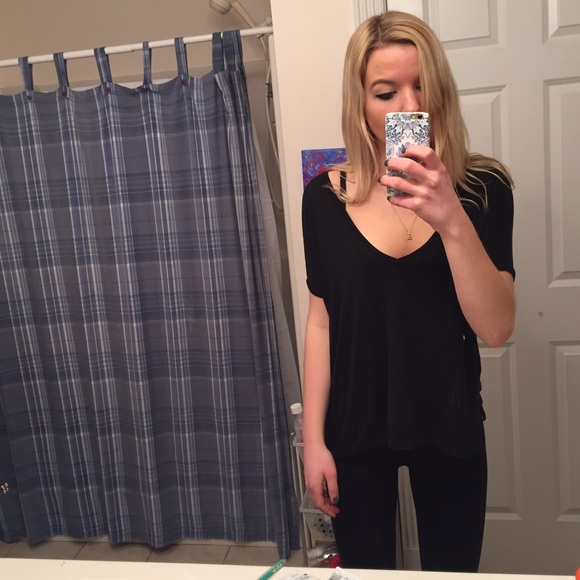 Brandy Melville black sheron top