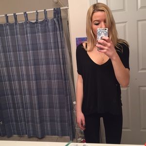 Brandy Melville black sheron top