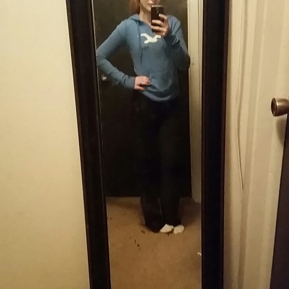 Blue hoodie