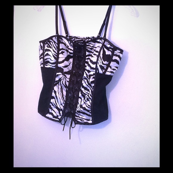 Black/White Drawstring shirt