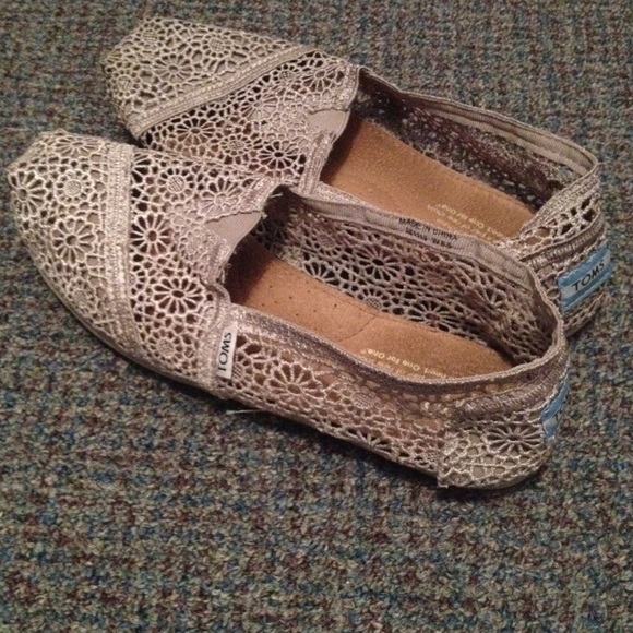 Grey Crochet Style Toms
