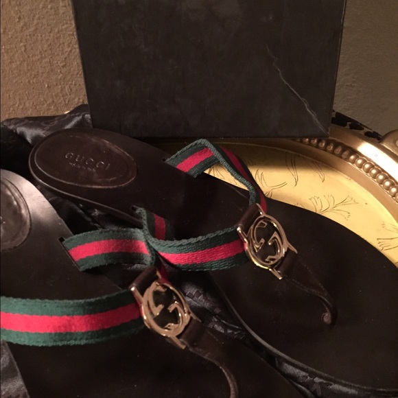 Authentic Gucci Low Heel Thong Sandal