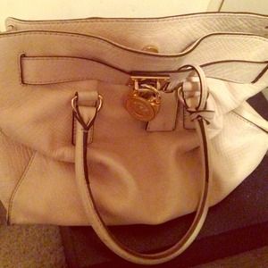 Snake skin embossed Michael Kors Hamilton Beige