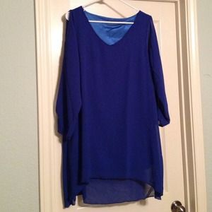 NWOT cute blue dress with cut out sleeves