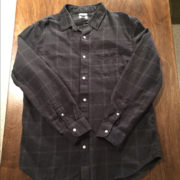Men's Button-down Shirt - Gray with subtle plaid