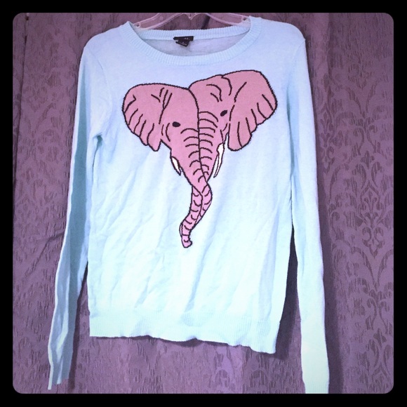 Blue elephant sweater