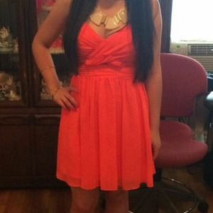 Orange/ pinkish dress