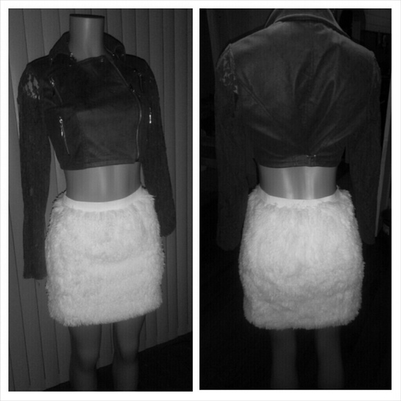 Faux fur skirt