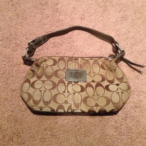 Brown coach hand bag