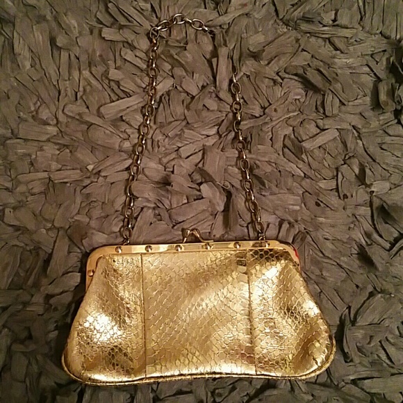 SALE reduced great quality CACHE alligator clutch