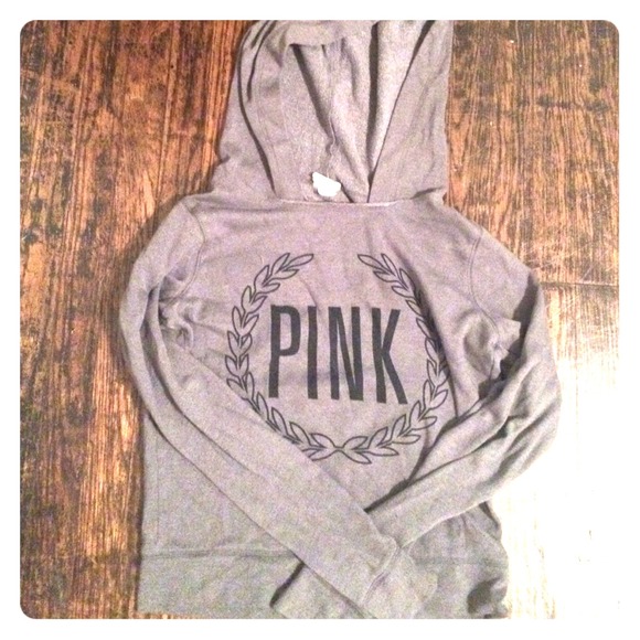 Grey pink jacket with hoodie