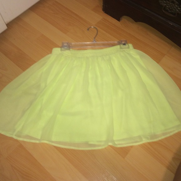 Lime green bubble gum skirt