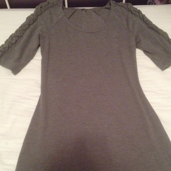 Grey sweater dress