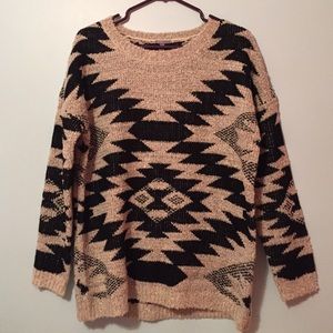 Oversized tribal sweater