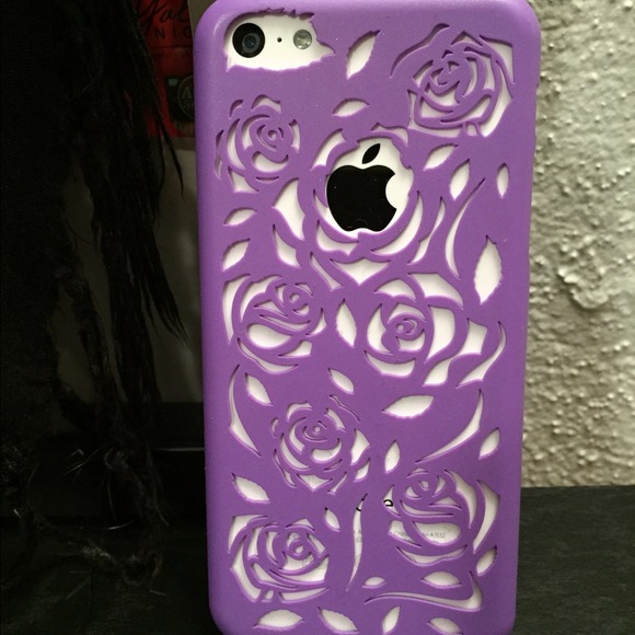 iPhone 5c purple floral hard case