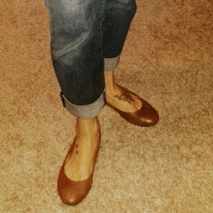 Ballet Flats, tan size 8