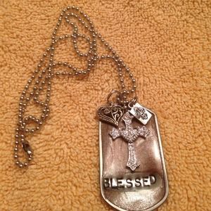 Dog tag style necklace
