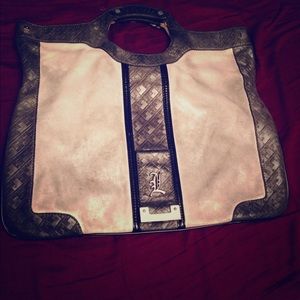 L.A.M.B. Convertible purse/clutch. Silver.