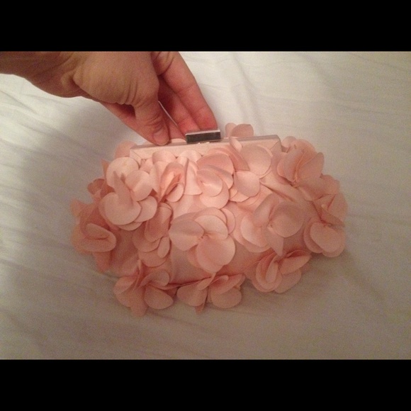 Pink flower clutch