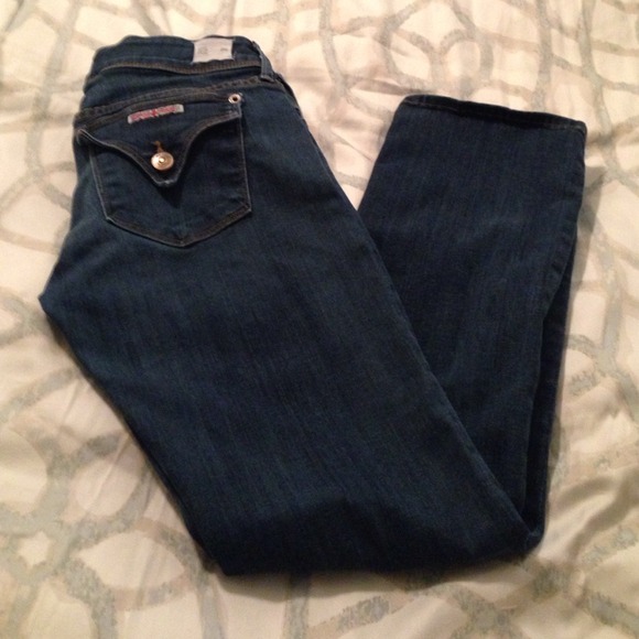 Hudson dark wash cropped jeans