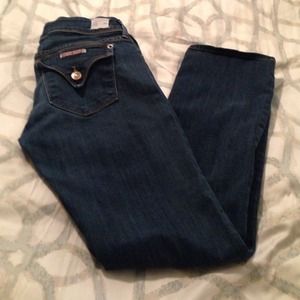 Hudson dark wash cropped jeans
