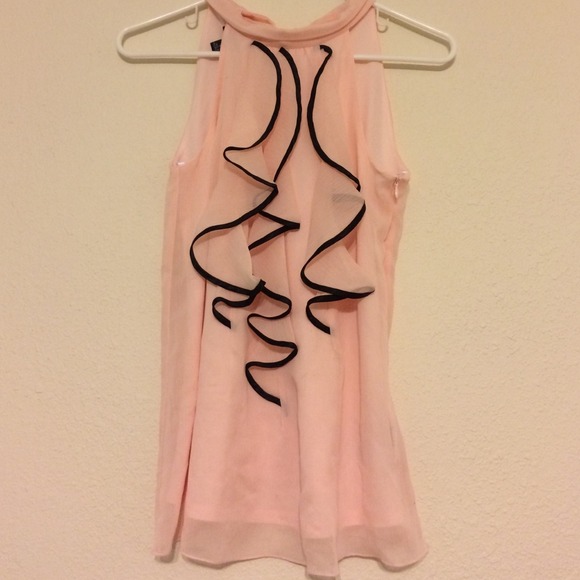 💥2x host pick💥Ballet pink andblack chiffon shirt