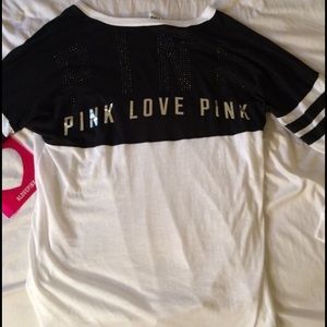 Vs pink varsity shirt