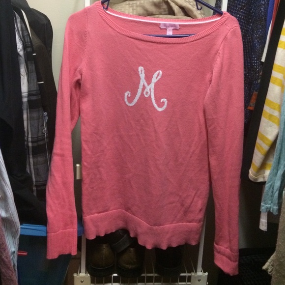 Lilly Pulitzer initial sweater!