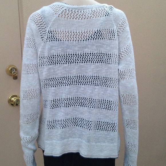 👒 Lucky Brand Carmine mix stitch cream cardigan - Picture 4 of 4