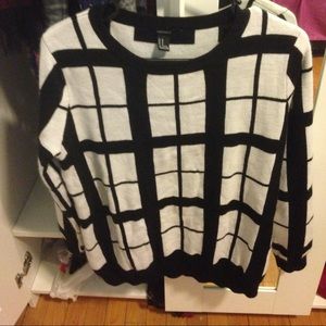Black and white sweater