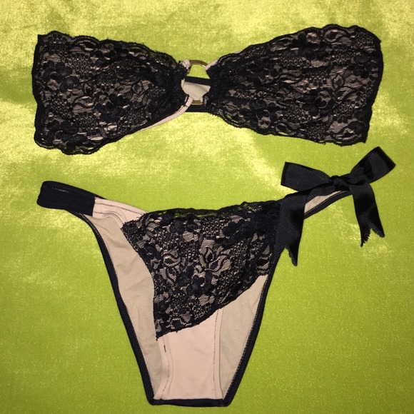 •SOLD• Beach Bunny Black Lace Bikini