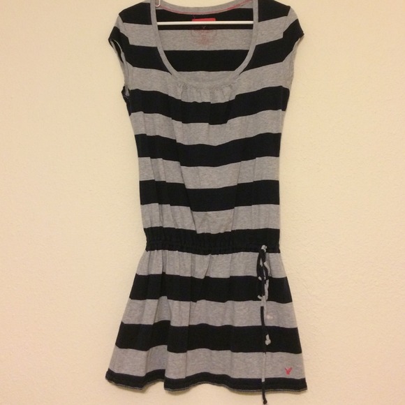 Navy blue and gray dress