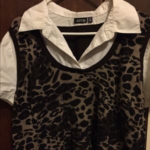 Cheetah dress shirt