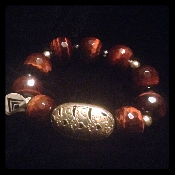 SOLD - Bundled Silpada red tigers eye bracelet