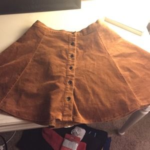 rusty colored, Brandy Melville button down skirt