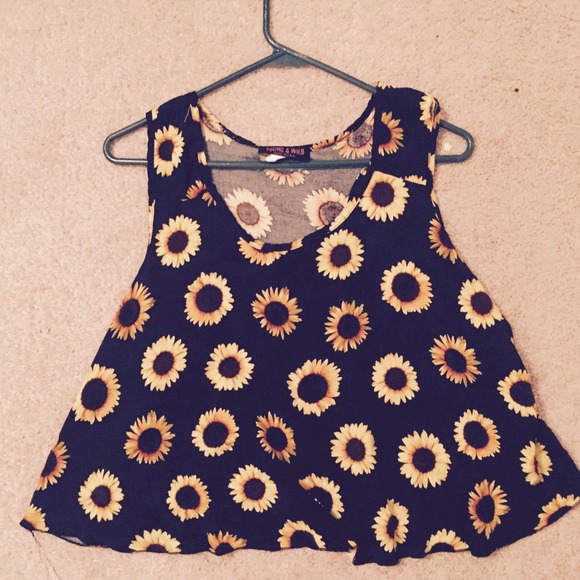 Sunflower crop top