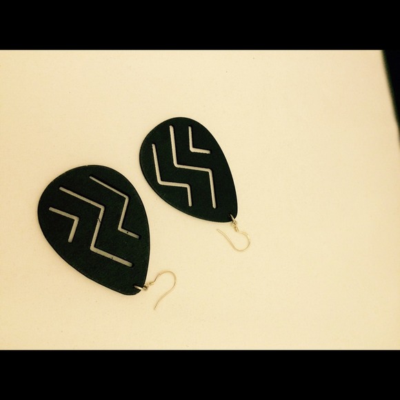 Sterling Silver Wood Earrings