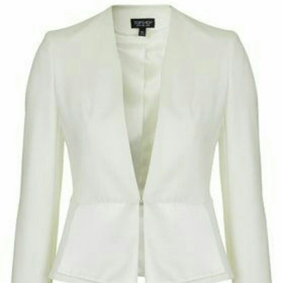 White Peplum Blazer