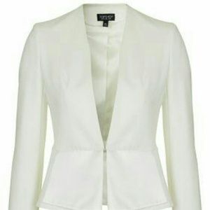 White Peplum Blazer