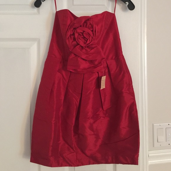 Arden b red silk taffeta cocktail dress