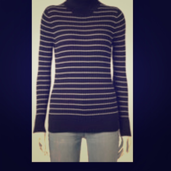 black with gray stripes sweater