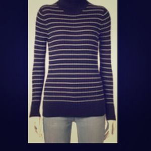 black with gray stripes sweater