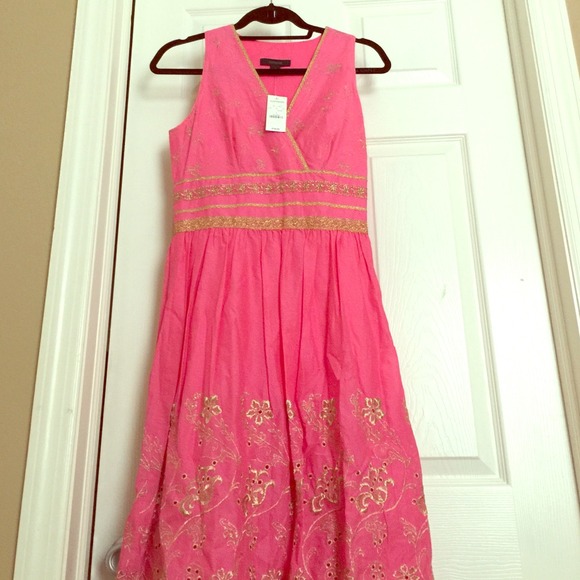 Beautiful pink and gold express dress.