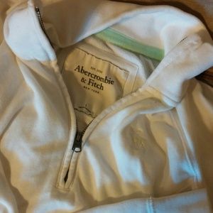 White Pull over zip