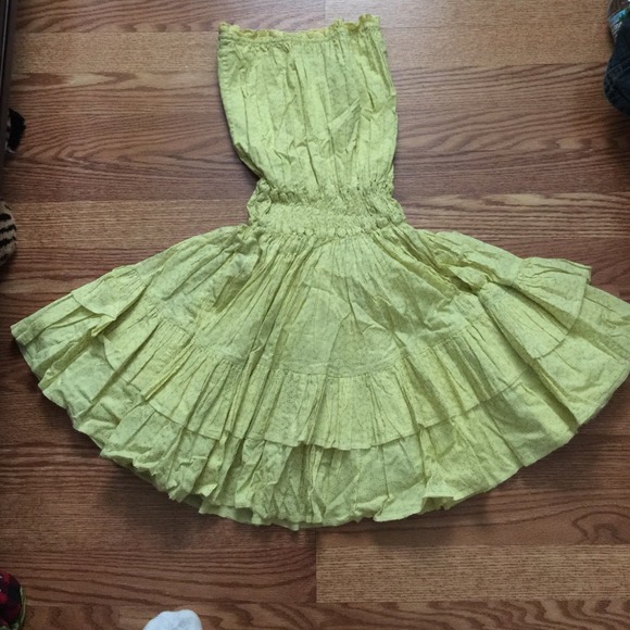 VS Strapless flare dress.