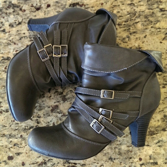 Madden Girl dark gray booties