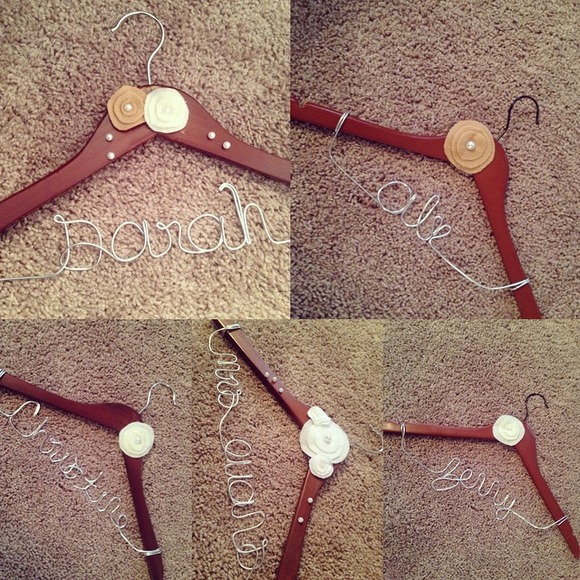 Personal bridal hangers for bride/bridemaid to be.