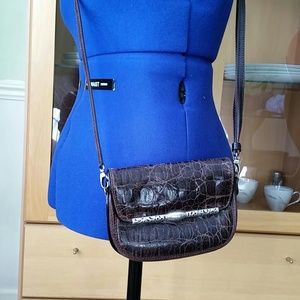 Brighton cross body brown leather purse.