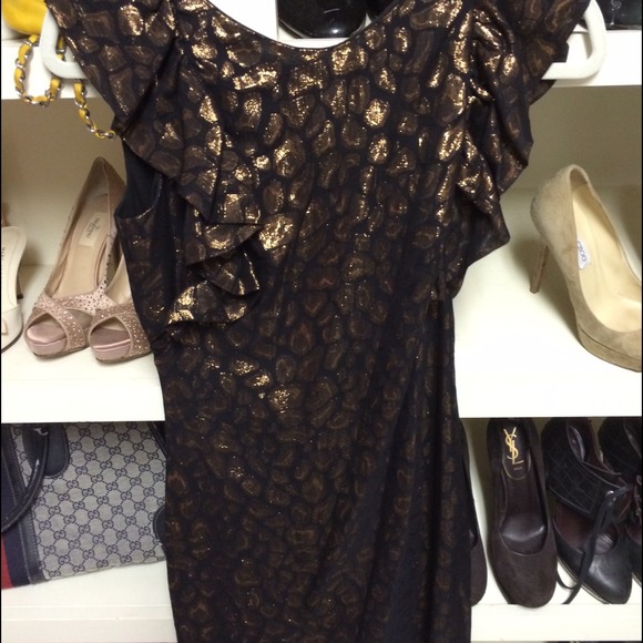 Camilla and Marc backless Leppard print dress