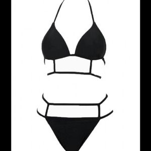 Caged black bikini